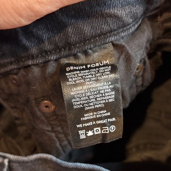 Denim Forum Yoko High Rise Slim Jeans Washed Black Size 26 👖🖤 - Picture 10 of 12